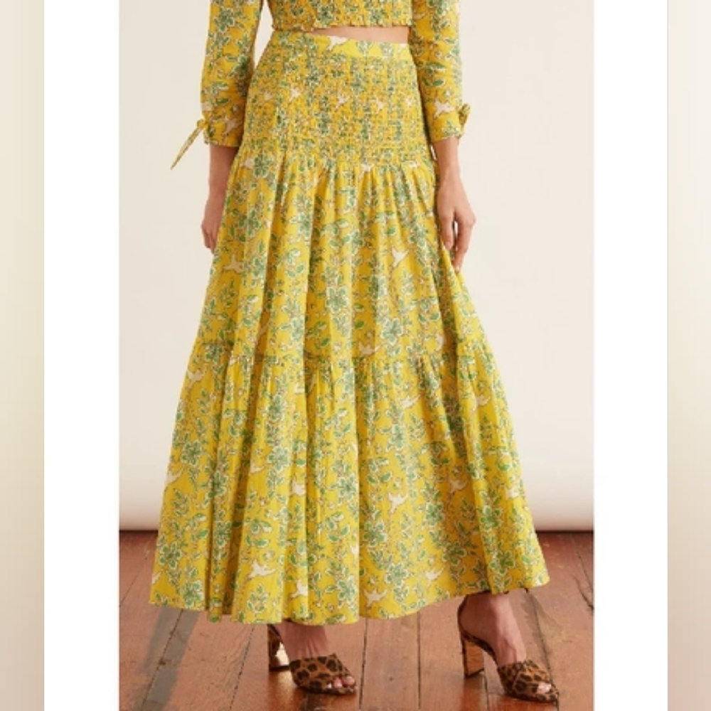 RHODE Jana Skirt In Yellow Eden